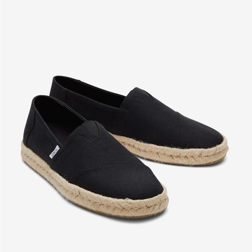 Toms Black Loafers Slip-Ons Casual Comfort